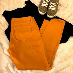Old Navy Dark Mustard Skinny Rockstar Jeans, Sz 12